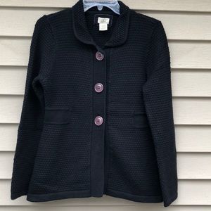 L. L. Bean Black cardigan sweater